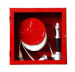 Cutie de hidrant cu locaș pentru stingător, complet echipată